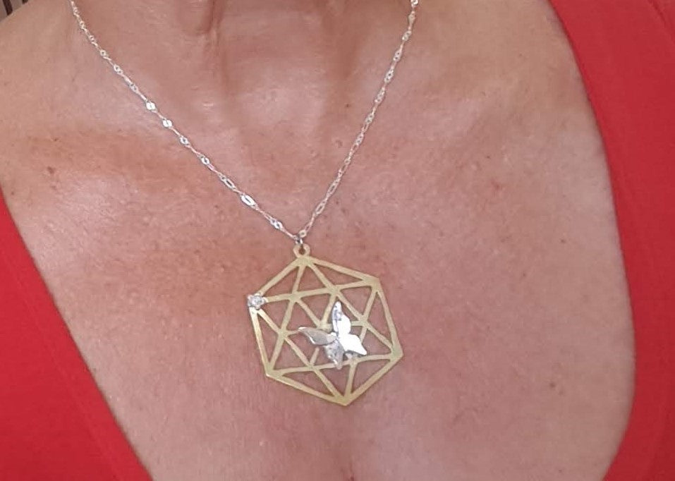 Brass Butterfly Pendant