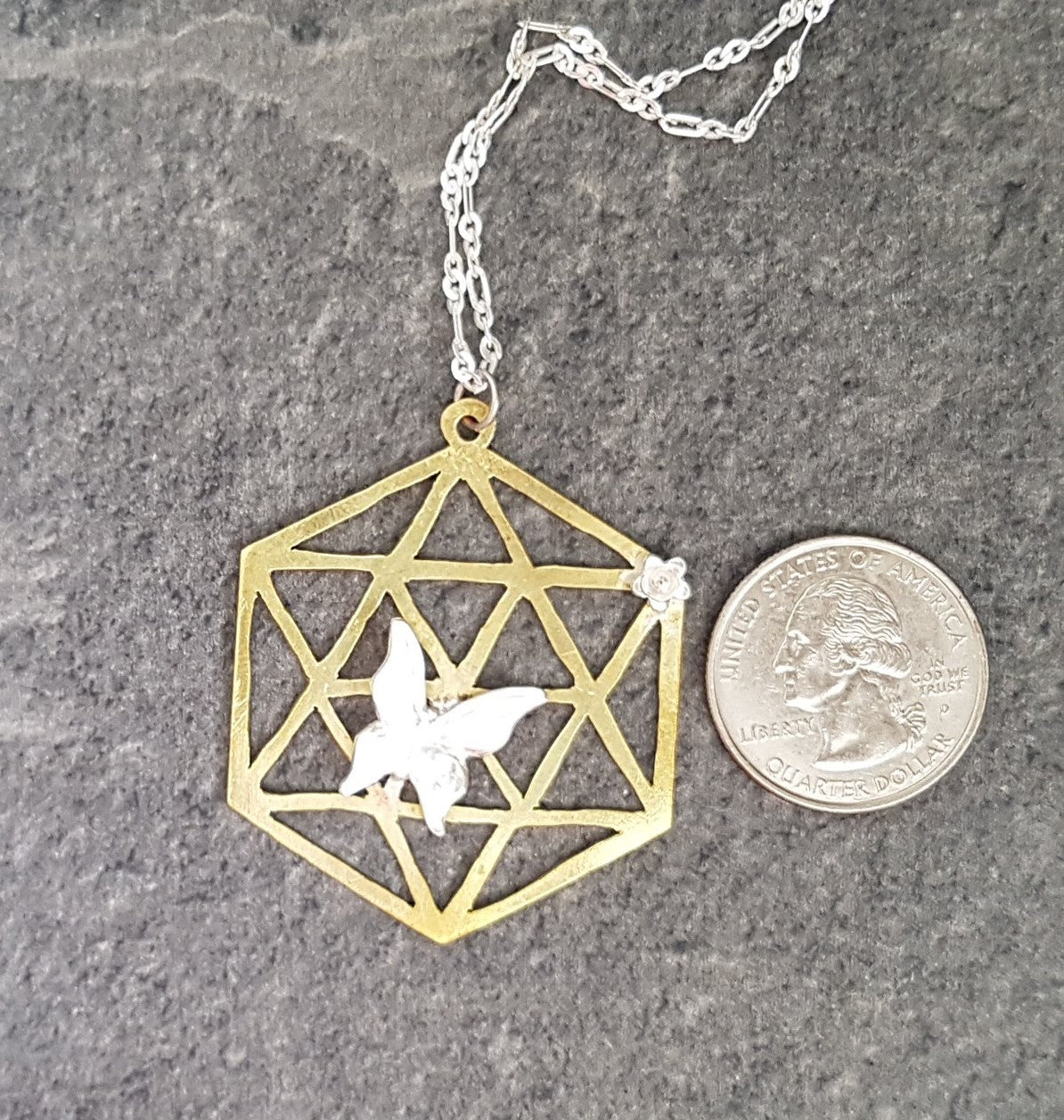 Brass Butterfly Pendant