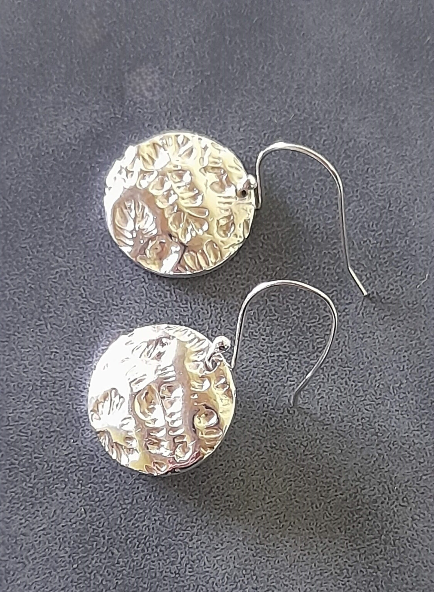 Coral Coin Drop Earrings