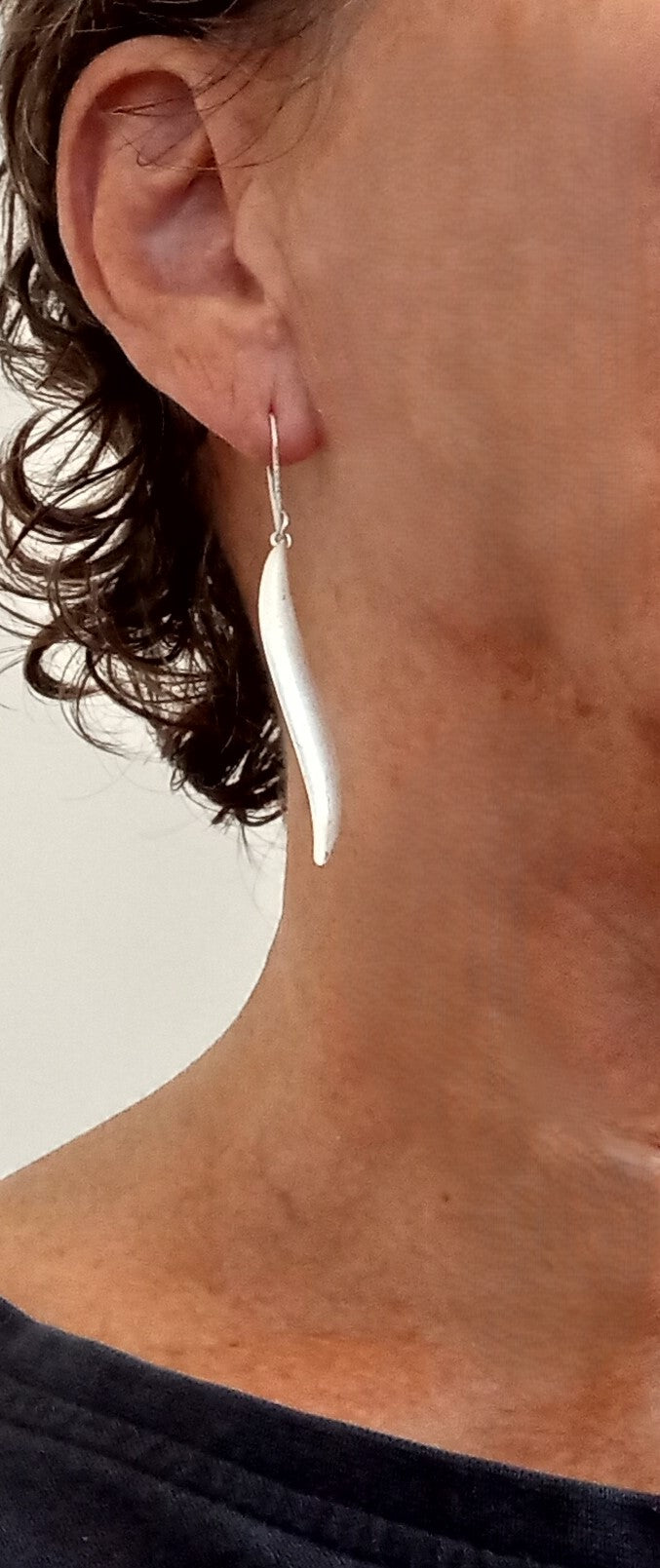 Elongated 'S' Earrings