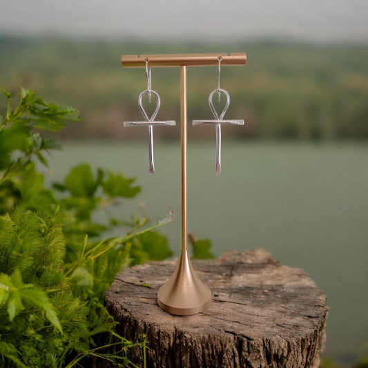 Ankh Cross Earrings