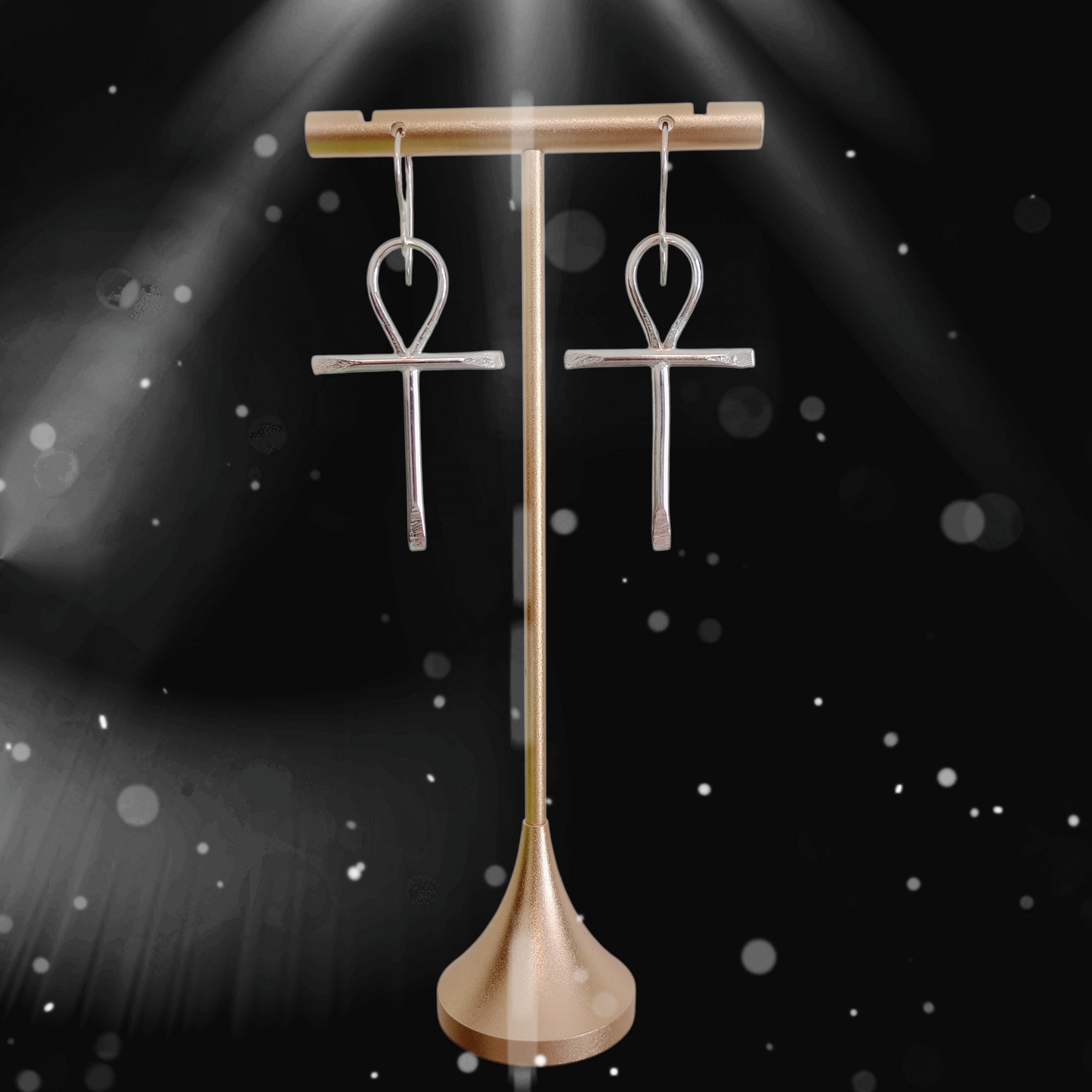 Ankh Cross Earrings