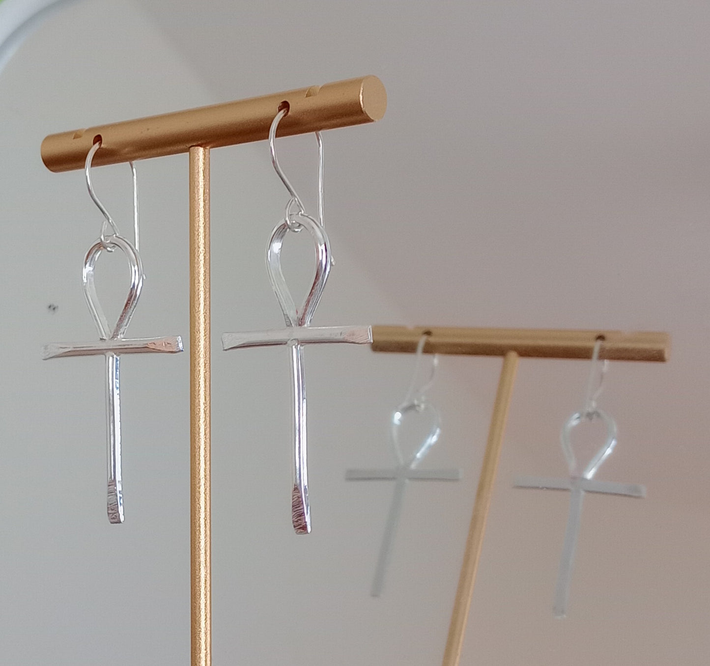 Ankh Cross Earrings