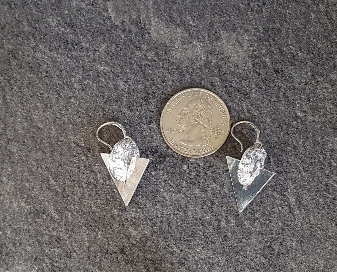 Coral Chevron Earrings