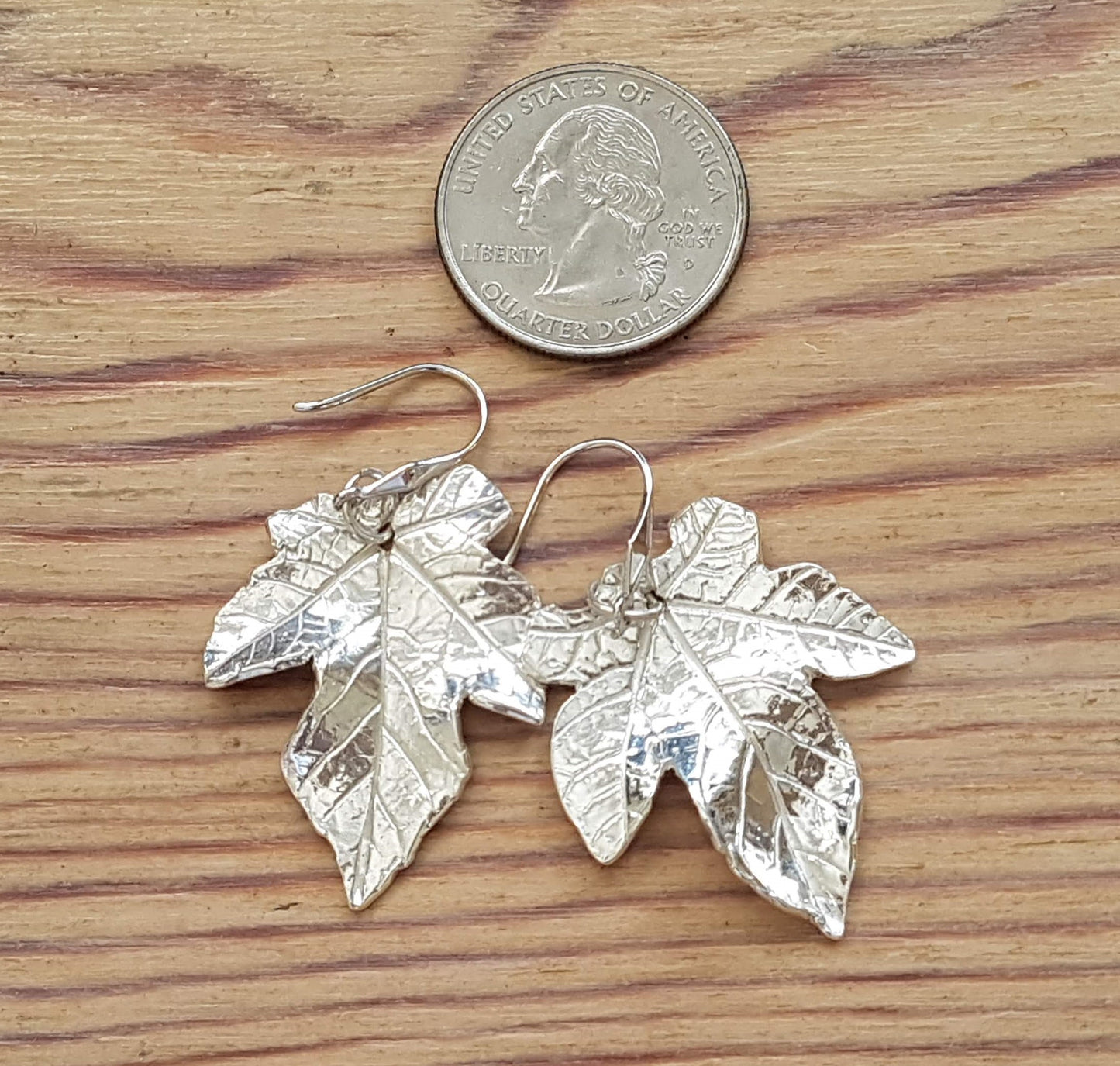 Large Wild Cucumber Leaf Earrings