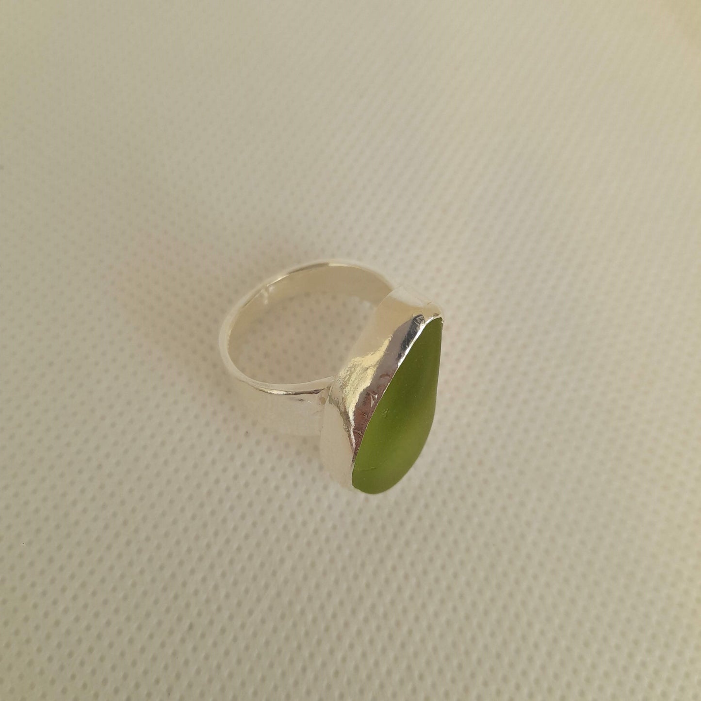 elegant Green Sea Glass Ring