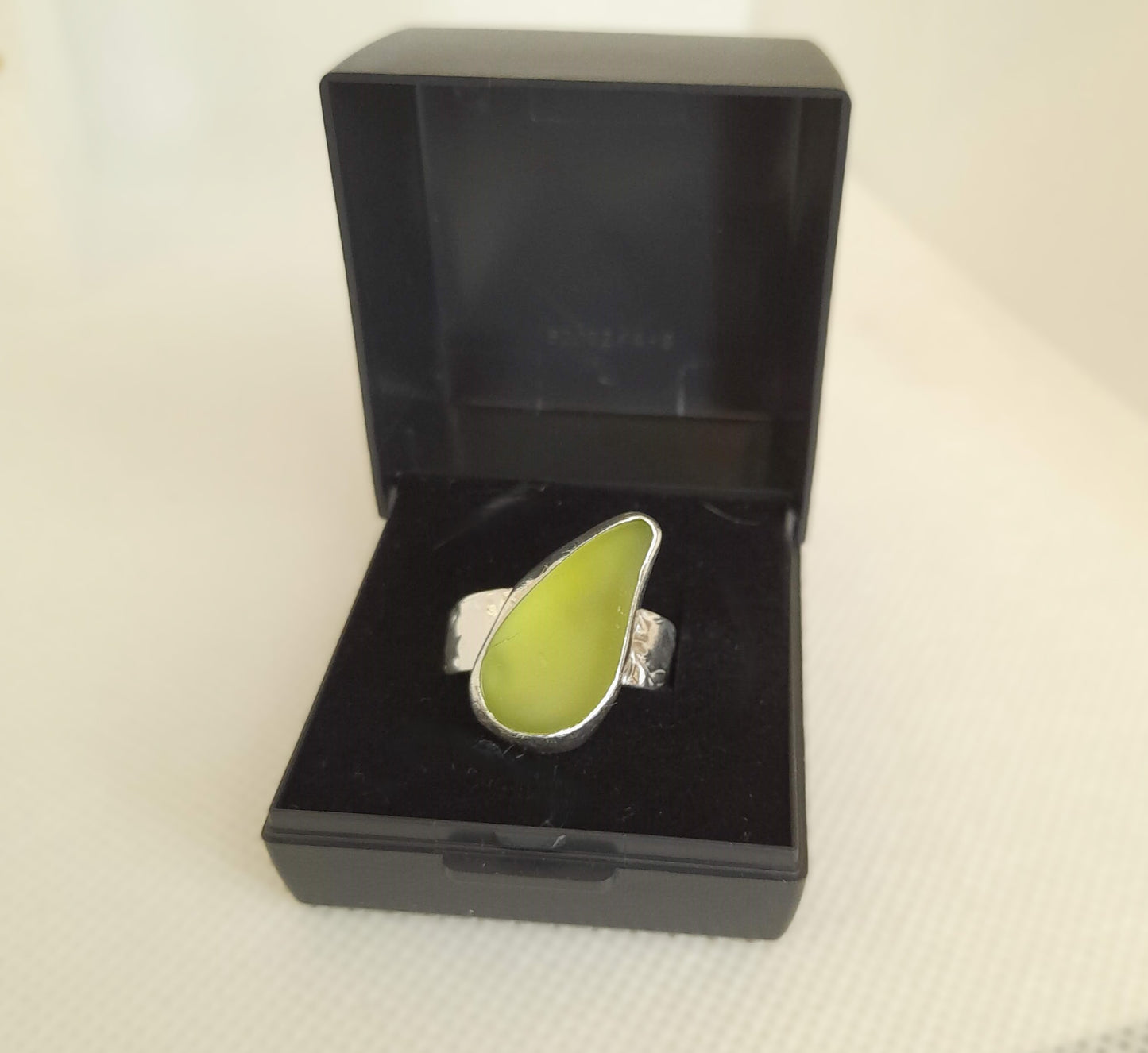 elegant Green Sea Glass Ring