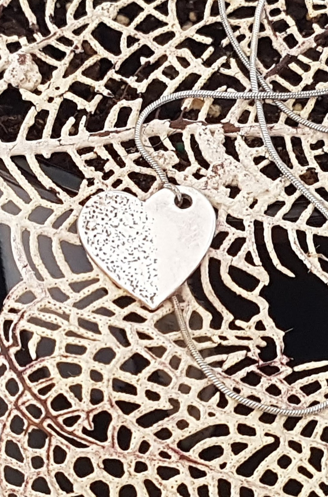 Rough & Smooth Heart Pendant