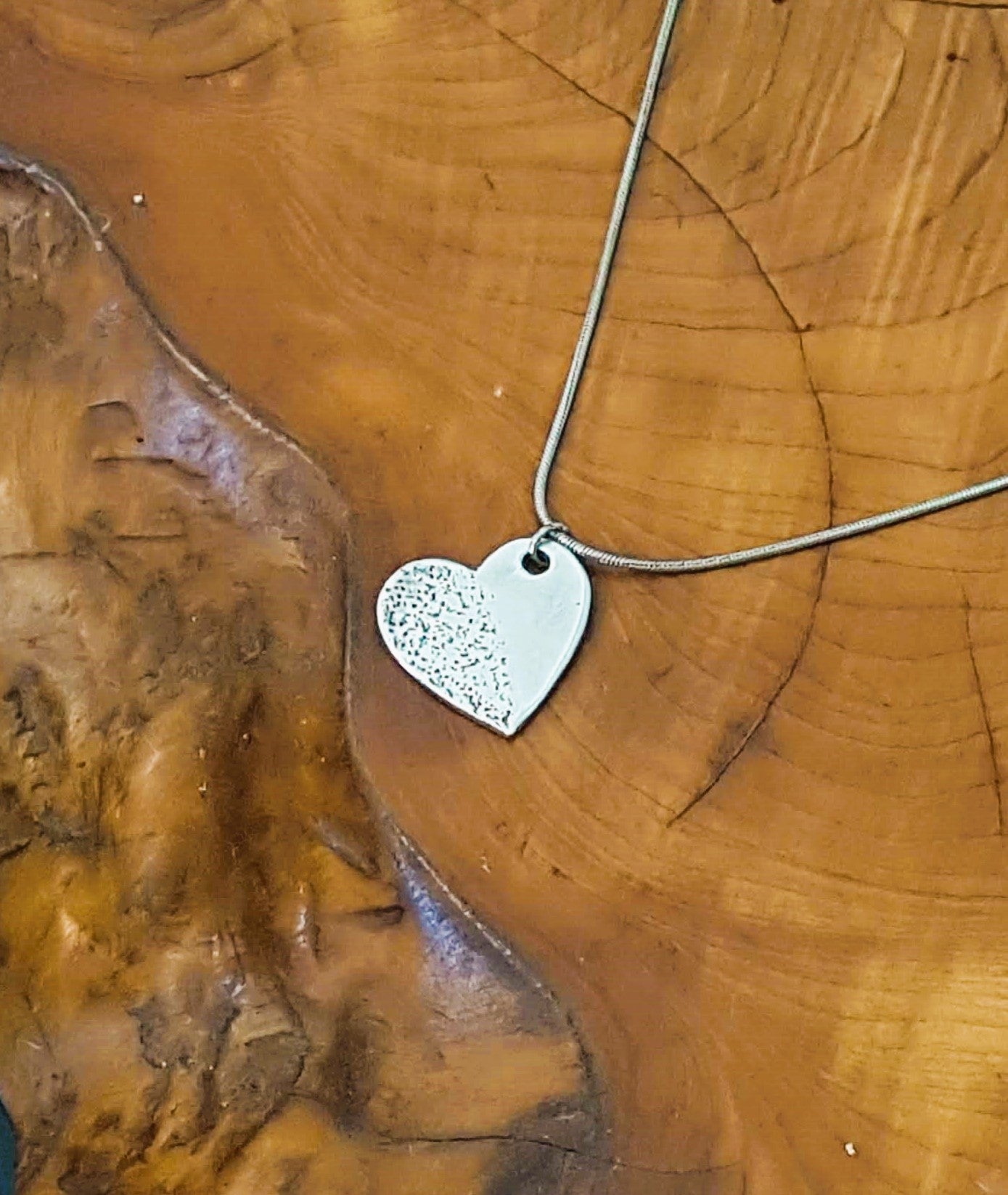 Rough & Smooth Heart Pendant