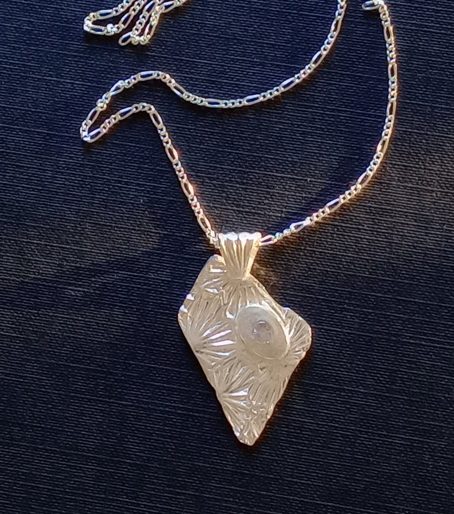 Victorian Textured Glass Pendant